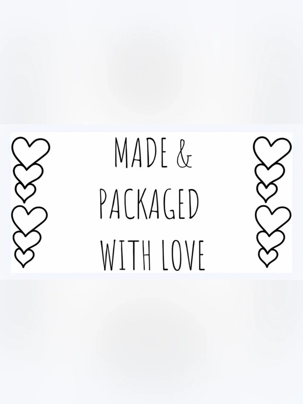 50 STICKERS - 2” x 1” - MADE & PACKAGED ‘WITH LOVE’